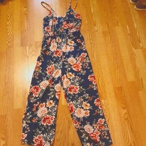 Floral navy blue jumsuit from target